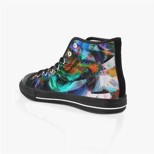 GAI DIY aangepaste schoenen heren klassiek canvas hoog uitgesneden skateboard casual UV-afdrukken geel dames sport sneakers waterdicht mode buiten accepteren maatwerk