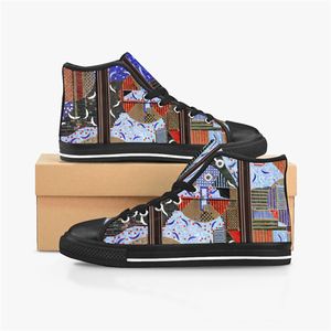 GAI DIY Chaussures personnalisées Hommes Classique Toile Haute Coupe Skateboard Casual Impression UV Coloré Femmes Sport Baskets Étanche Mode Extérieur Accepter Personnalisation