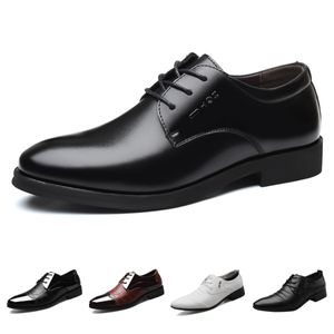 Gai Free Shipping Dress Business Office Office Black Flat Men Zapatos de cuero 38-46