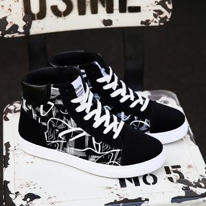 GAI Jurk Hoge Top Canvas voor Mannen Mode Platform Sneakers Lente Winter Mannelijke Casual Gevulkaniseerde Schoenen Student Tenis Masculino 230724