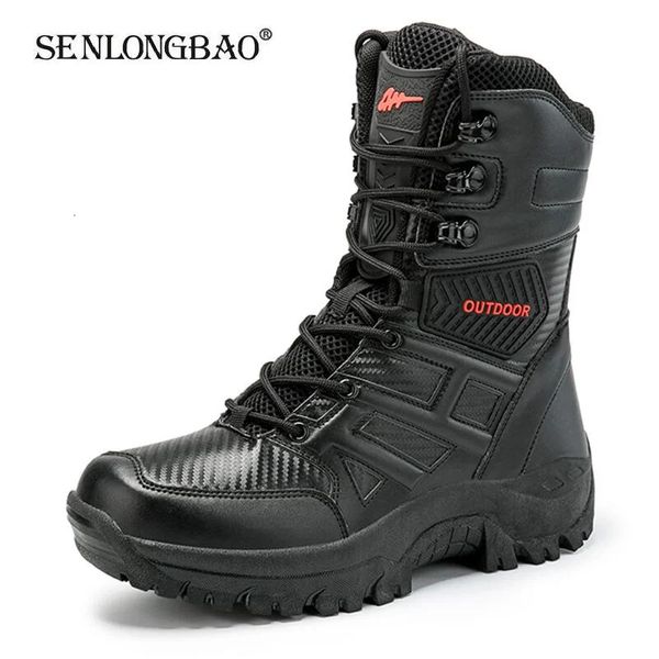 GAI Robe Militaire Tactique Hommes En Cuir Imperméable Désert Combat Bottine Armée Travail Chaussures Pour Hommes Couple Bottes De Moto 231020