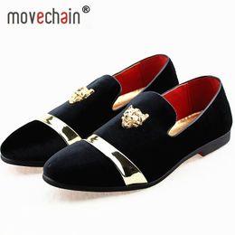 GAI Dress Movechain Mocassins de broderie de mode pour hommes Hommes Casual Mocassins de conduite en plein air Chaussures Jeunes Trendy Party Flats Tailles 38-48 230729