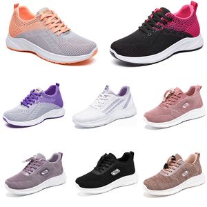 GAI GAI 2024 zapatos de invierno para mujer, zapatos planos para senderismo, correr, mamá, negro, blanco, morado, cómodos, talla grande 36-41