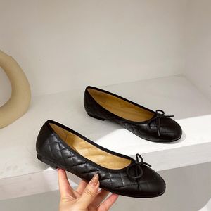 GAI GAI Bailarinas negras Mujer Primavera Acolchado Cuero PU Resbalón en bailarina Punta redonda Zapatos de vestir para mujer Zapatos De Mujer 230809