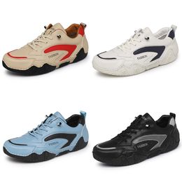 GAI GAI GAI 2024 chaussures décontractées en cuir PU mat hommes noir marron blanc bleu rouge chaussures de mode baskets respirantes