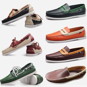 GAI GAI GAI 2024 Designer grande taille baskets de voile décontracté hommes en cuir véritable britannique conduite chaussures simples pour hommes baskets de chaussures Eur 38-45