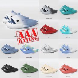 GAI GAI GAI 2024 Foam Runners Designer Shark Slippers Sliders Heren Dames Kinderen Roze Blauw Grijs Kussen Slides Sandalen Zacht Dik Kussen Slipper Cloud Slide Indoor Schoenen