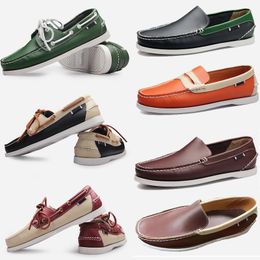 GAI GAI GAI 2024 Nieuwe Grote Maat Zeilen Sneakers Casual Heren Echt Leer Britse Rijden Enkele Schoenen voor Mannen Schoen Eur 38-45