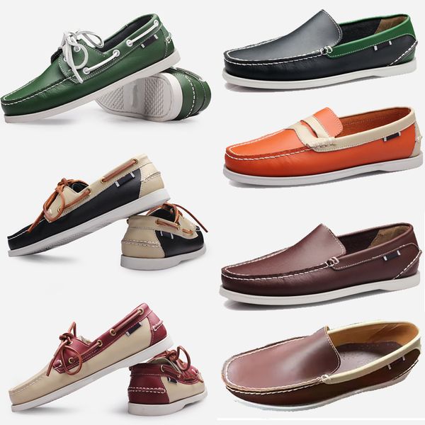 GAI GAI GAI 2024 Nouvelles baskets de voile de grande taille décontractées pour hommes en cuir véritable chaussures de conduite britanniques simples pour hommes chaussure Eur 38-45