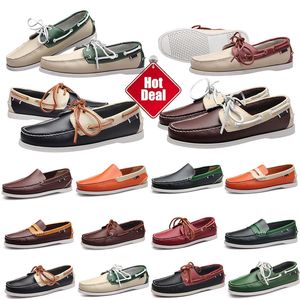 GAI GAI GAI Marca Patrón Impreso Zapatos de Hombre Zapato Plano Casual Oficina de Negocios Oxfords Diseñadores de Cuero Genuino Hebilla de Metal Mocasines de Gamuza Zapatillas de Deporte Tamaño 38-45