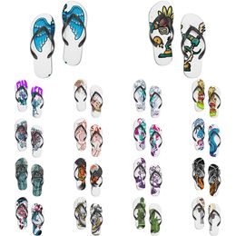 GAI GAI GAI Chaussures personnalisées Pantoufles Flip Flop DIY Modèle Accepter la personnalisation Design Blanc Noir Violet Mode Confortable Slide