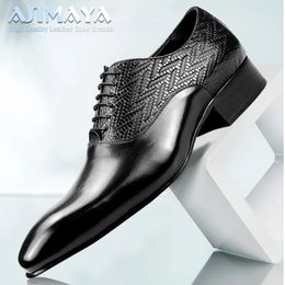 GAI GAI GAI robe haute qualité chaussure noire formel bureau Oxfords élégant position de mariage tresse cuir affaires à lacets hommes chaussures à la main 231208