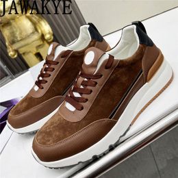 GAI GAI GAI Jurk Schoenen Designer Merk mannen Casual Sneakers Ronde Neus Tennis Runner Real Leather Lace Up Rijden voor 230225