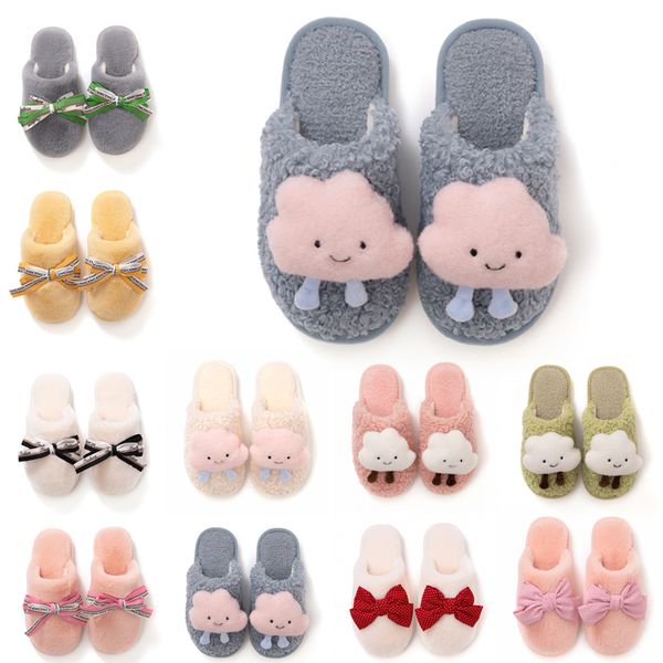 GAI GAI GAI Zapatillas de Piel de Invierno a la Moda para Mujer, Toboganes de Nieve Amarillos, Rosados y Blancos, para Interiores, Exteriores, niñas, pantuflas peludas para Mujer, Zapatos Suaves y cómodos, tamaño 36-41