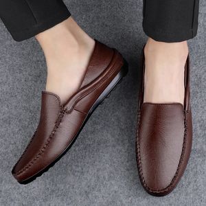 GAI GAI GAI Echt Leer Mannen Casual Design Heren Loafers Ademende Mocassins Slip op Mannelijke Rijden Italiaanse Bootschoenen 240109