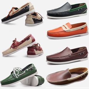 GAI GAI GAI grande taille voile baskets décontracté hommes en cuir véritable britannique conduite unique chaussures pour hommes chaussure Eur 38-45