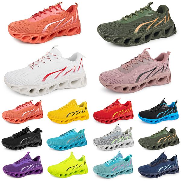 GAI GAI GAI Hombres Mujeres Zapatos para correr Entrenador de moda Triple Negro Blanco Rojo Amarillo Verde Azul Melocotón Verde azulado Púrpura Naranja Rosa claro Zapatillas deportivas transpirables Diecinueve