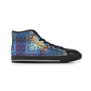 GAI GAI Hombres Zapatos personalizados Diseñador Lienzo Mujeres Zapatillas Pintadas a mano Multi Moda Mid Trainer