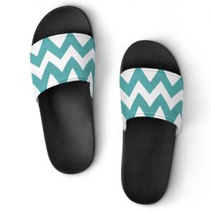 GAI GAI Mannen Designer Custom Schoenen Casual Slippers Handgeschilderde Mode Blauwe Open Teen Slippers Strand Zomer Slides