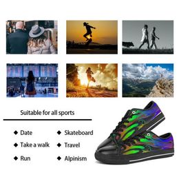 GAI GAI hommes chaussures personnalisé Sneaker peint à la main toile femmes mode Laser coupe basse respirant marche Jogging femmes formateurs