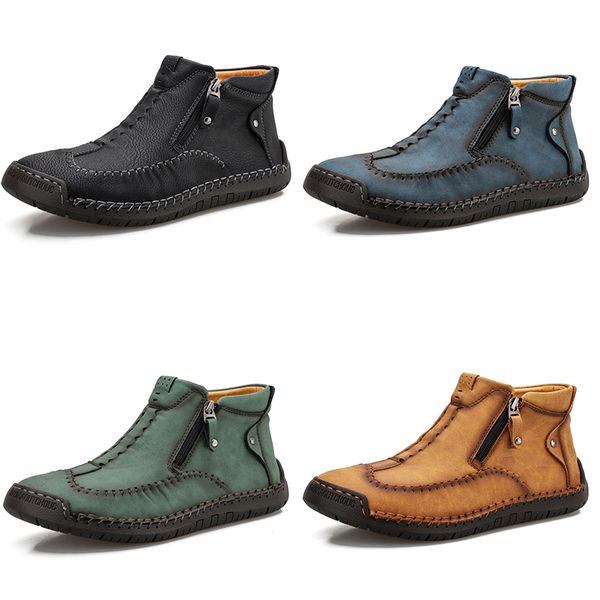 GAI GAI Nouvelles bottes Martin montantes en cuir chaussures décontractées jaune bleu vert marron noir hommes à enfiler grande taille baskets de sport automne chaleur GAI