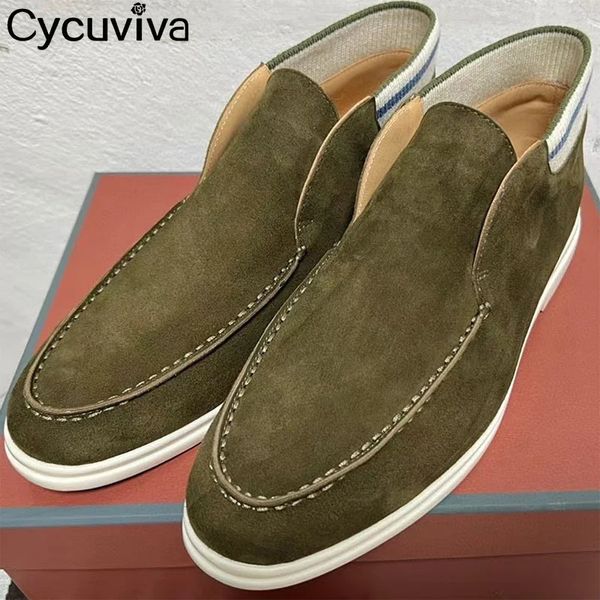 GAI GAI qualité mocassins en cuir hommes plat casual bout rond haut femmes marque Mules été marche Sneaker chaussures mâle 231129