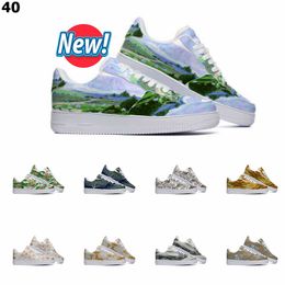 GAI Hotsale Designer Custom Schoenen Loopschoen Mannen Vrouwen Handgeschilderde Anime Mode Platte Heren Trainers Sport Sneakers Color40