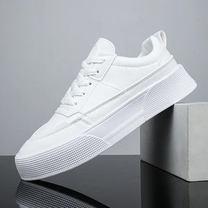 GAI Lederen Casual Sneakers Trend Platform Comfortabele Gevulkaniseerde Schoenen voor Heren Wit Tenis Masculinos 240109