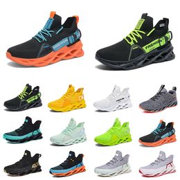 GAI Hommes Chaussures De Course Baskets Respirantes Wolf Gris Tour Jaune Sarcelle Triple Noir Blanc Vert Hommes Sports De Plein Air Baskets Quatre-Vingt Sept