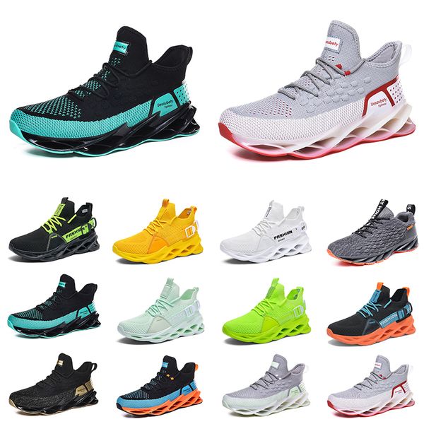 GAI Hommes Chaussures De Course Baskets Respirantes Wolf Gris Tour Jaune Sarcelle Triple Noir Blanc Vert Étain Hommes Sports De Plein Air Baskets Randonnée Onze