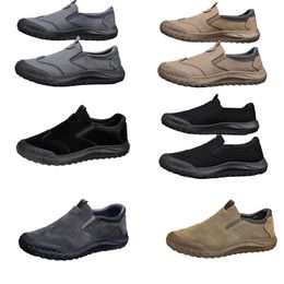 GAI Chaussures pour hommes, nouveau style de printemps, chaussures paresseuses d'un pied, chaussures de protection du travail confortables et respirantes, tendance pour hommes, semelles souples, chaussures de sport et de loisirs antidérapantes 43