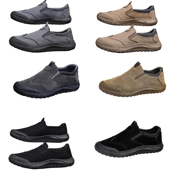 GAI Chaussures pour hommes, nouveau style de printemps, chaussures paresseuses d'un pied, chaussures de protection du travail confortables et respirantes, tendance pour hommes, semelles souples, chaussures de sport et de loisirs homme 42