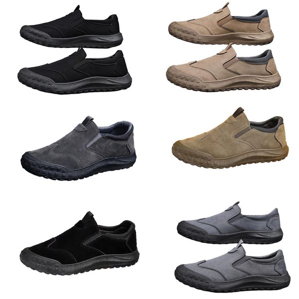 GAI Chaussures pour hommes, nouveau style de printemps, chaussures paresseuses d'un pied, chaussures de protection du travail confortables et respirantes, tendance pour hommes, semelles souples, chaussures de sport et de loisirs homme 44