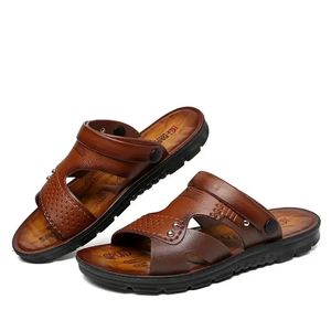 Gai Men's Summer Peep-Toe Youth à double utilisation Pantoues de plage non glissées Sandales pour hommes Chaussures 240119 Gai