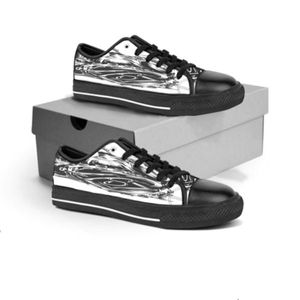 GAI hommes chaussures personnalisé Sneaker peint toile femmes mode noir blanc coupe basse respirant marche Jogging femmes formateur