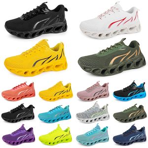 GAI Hommes Femmes Chaussures de course Entraîneur de mode Triple Noir Blanc Rouge Jaune Vert Bleu Pêche Sarcelle Violet Rose Fuchsia Baskets de sport respirantes Cinquante huit GAI