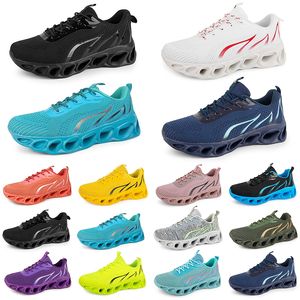 Gai Men Femmes Chaussures de course Fashion Trainer triple noir blanc rouge jaune vert vert bleu pêche sarcelle violet rose fuchsia brisé les baskets sportives quatre-vingt-trempe gai