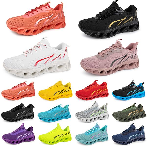 GAI Hommes Femmes Chaussures de course Entraîneur de mode Triple Noir Blanc Rouge Jaune Vert Bleu Pêche Sarcelle Violet Orange Rose Clair Baskets de sport respirantes Quinze