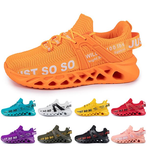 GAI hommes femmes chaussures de course formateurs triple noir blanc rouge jaune violet vert bleu orange rose clair respirant baskets de sports de plein air