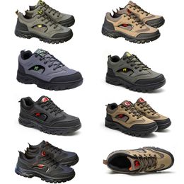 GAI Alpinisme Nouvelles Quatre Saisons Protection du Travail en Plein Air Grande Taille Chaussures de Course de Sport Respirantes pour Hommes Chaussures en Toile de Mode Vert 42