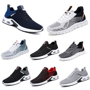 Gai Nouveaux modèles Chaussures pour hommes Running Flat Shoes Series Soft Sole Bule Grey Couleur Blocking Sports Series Breatable Confortable Couple Toe Mesh Surface