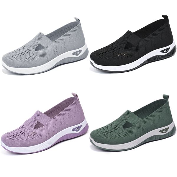 Gai Running Casual Shoes Femmens Bneakers Purple Black Gris Feet Flat Tennis Plateforme de tennis Platforms Run Slow Outdoor Summer