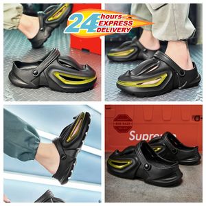 GAI chaussures de plage à semelles souples pour hommes sandales respirantes hommes trou de plage en caoutchouc chaussures légères drôles doux antidérapant été requin sympa 40-45 extérieur