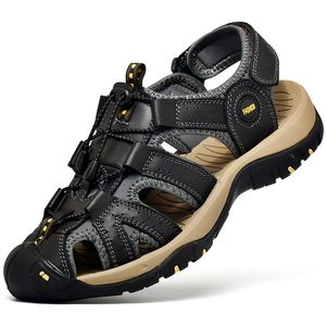 GAI Sandalias de cuero para hombre de verano Moda de alta calidad Agua Playa Al aire libre Suave Cómodo Resistente al desgaste Antideslizante Size38-48 230403 GAI