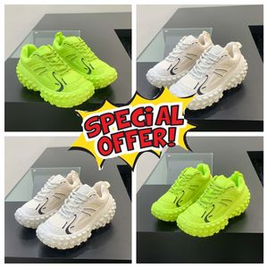 GAI Zapatos deportivos casuales de moda para hombres de suela gruesa, neumáticos para correr, neumáticos fluorescentes, suela gruesa, zapatillas de deporte con cordones, ventilación reflectante para caballero