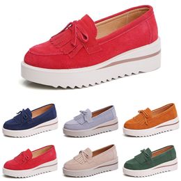 Gai Women Casual Shoes Platform Sneakers Slip on Black Brown Beige Red Green Navy Purple Fuchsia Fashion Fashion Trainers Outdoor Jogging Walking