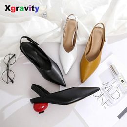 Gai Xgravity V Design Fashion Point Toe Robe Shoe Dames Summer Femmes High Heel Sandales Anormales Ball Talons B070 230816