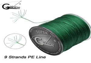 Wining S9 300m PE -vislijn 9 Strand Reverse Spiral Tech Multifilament Strong Carp Fishing Line 20lb 35lb 66lb 121LB 165LB1477151