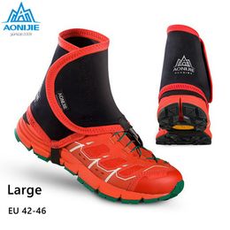 BEICES AONIJIE E940 E941 Lage Trail Running Baiters Beschermende wrap schoenafdekkingen Paar voor mannen Vrouwen buiten voorkomen Sand Stone 230203