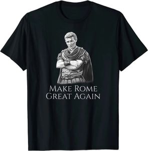 Gaius Julius César Make Rome Great Again Historia romana Camiseta Summer Cotton Sweeck manga corta Mens Camiseta S3XL 240409